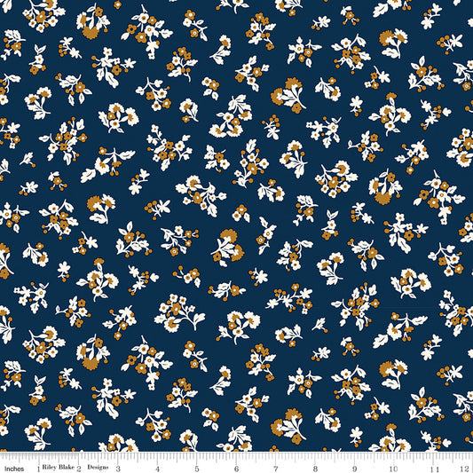 Denim Florals - Tumbling Blooms A
 - Liberty Fabric Cotton