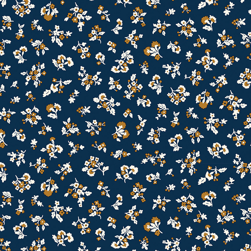 Denim Florals - Tumbling Blooms A
 - Liberty Fabric Cotton