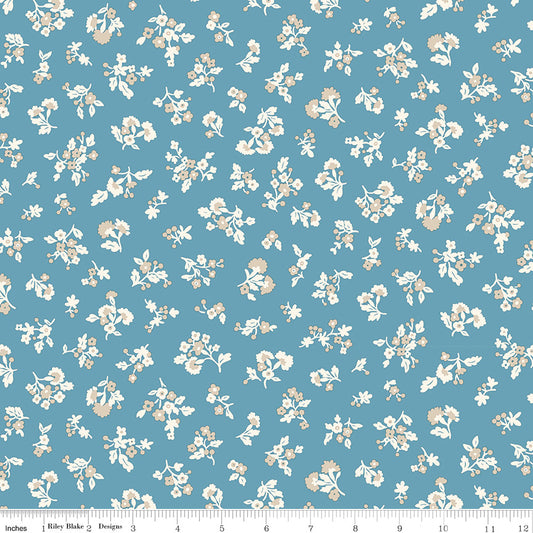 Denim Florals - Tumbling Blooms B
 - Liberty Fabric Cotton