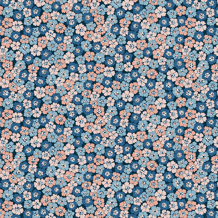 Denim Florals - Spring Flourish A - Liberty Fabric Cotton