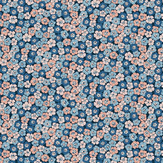 Denim Florals - Spring Flourish A - Liberty Fabric Cotton