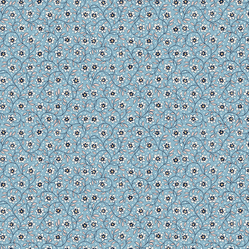 Denim Florals - Lily Trail B
 - Liberty Fabric Cotton