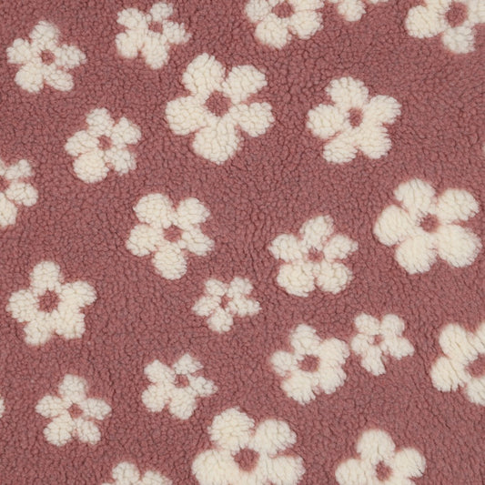 TEDDY FLOWERS - Rose - Poppy Fabrics **1 MÈTRE RESTANT**