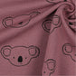 Sweat Jogging Fabric Koala - Purple - Poppy Fabrics