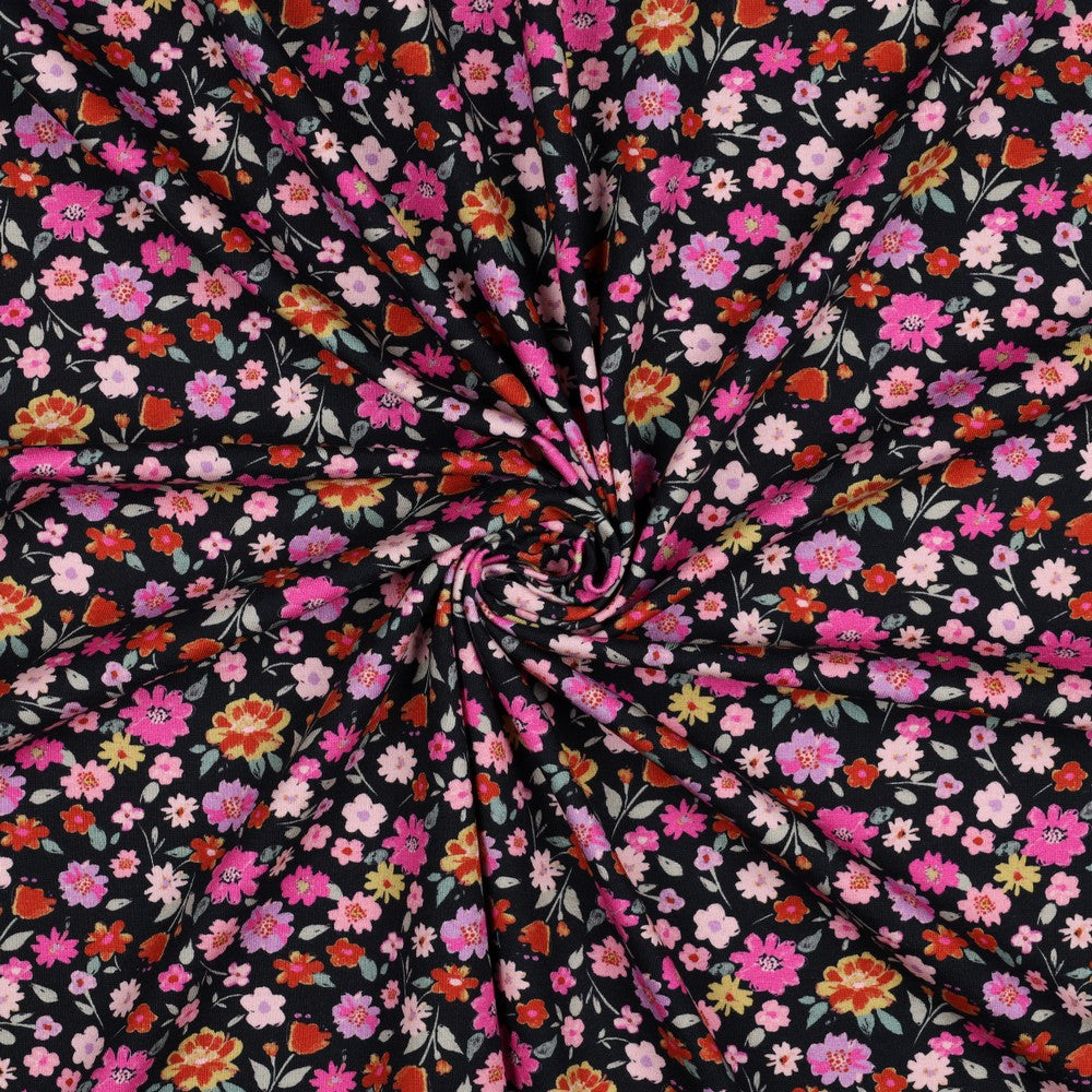 JERSEY GOTS DIGITAL FLOWERS - Poppy Fabrics