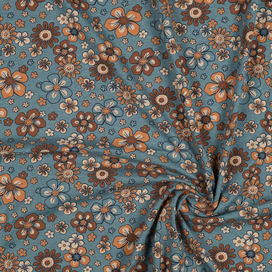 Jersey Mélange Fleurs - Poppy Fabrics