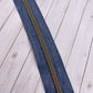 Denim - Antique Brass Zipper Tape # 5 Zipper (1 Meter)