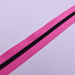 Pink-Black Teeth Zipper Tape # 5 Zipper (1 Meter)