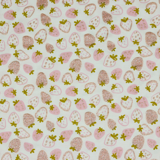 JERSEY GLITTER FRAISE - Poppy Fabrics