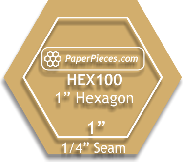 Acrylic Template - Hexagon 1"