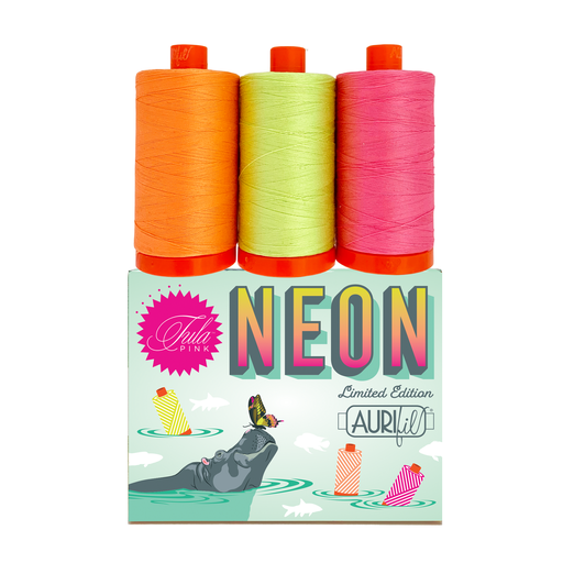 TULA PINK - NEON 3 Large Spool Aurifil