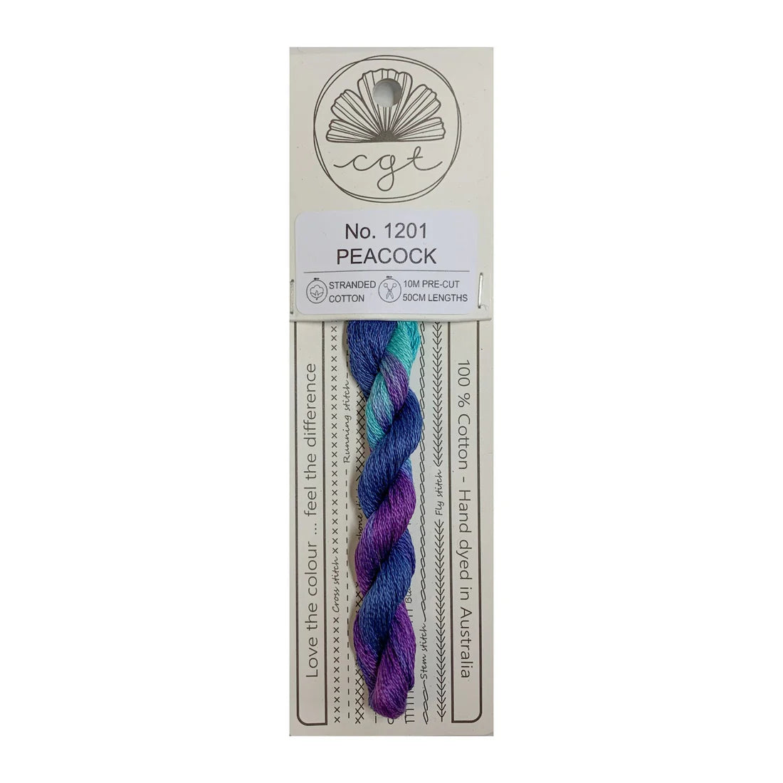 1201 Peacock  - Fils à broder pré-coupés Mouliné - Cottage Garden Threads