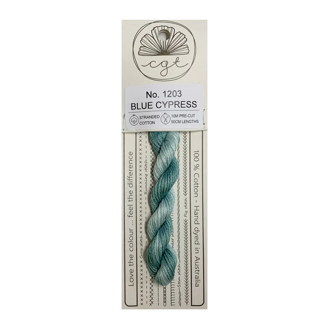 1203 Blue Cypress - Fils à broder pré-coupés Mouliné - Cottage Garden Threads