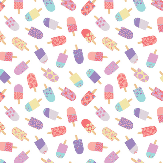 Ice Cream Blossom - Floral Ice Pop Toss - Camelot Fabric