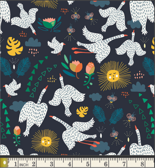 Flight Path - Jubilee Midnight - Art Gallery Fabric