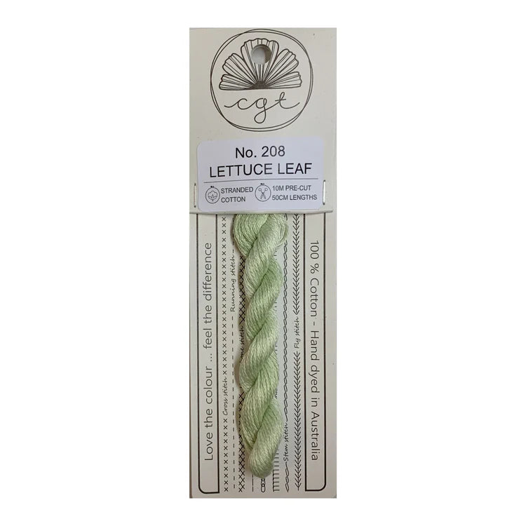 208 Lettuce Leaf- Fils à broder pré-coupés Mouliné - Cottage Garden Threads