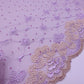 Purple Scalloped edge - Embroidered Tulle Lace