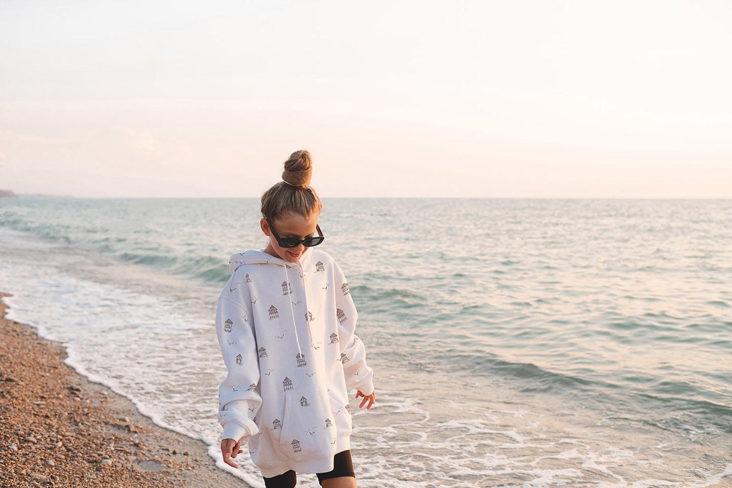 Tricot Français GOTS - Blanc Cassé Oiseaux