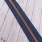 Denim - Rose Gold Zipper Tape # 5 Zipper (1 Meter)