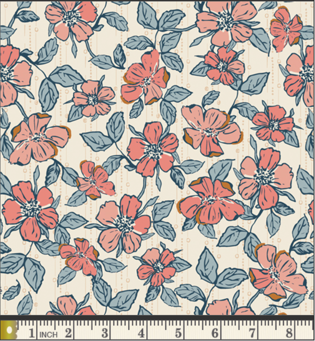 Homebody - Crafted Blooms Vanilla - Art Gallery Fabric