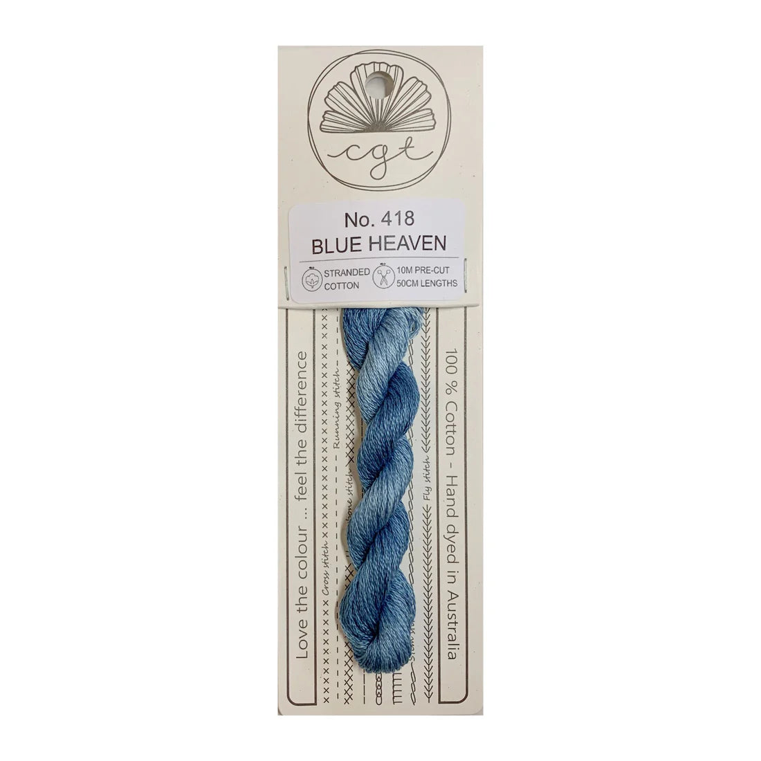 418 Blue Heaven - Fils à broder pré-coupés Mouliné - Cottage Garden Threads