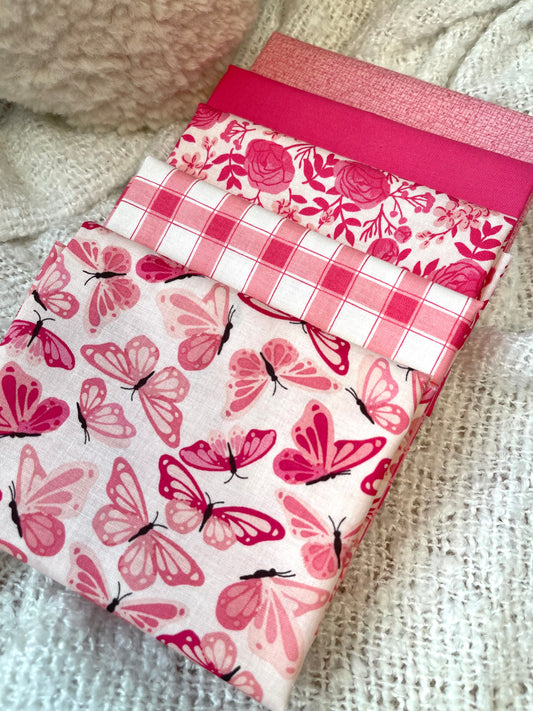 Pretty In Pink - Ensemble de 5 "Fat Quarter" 