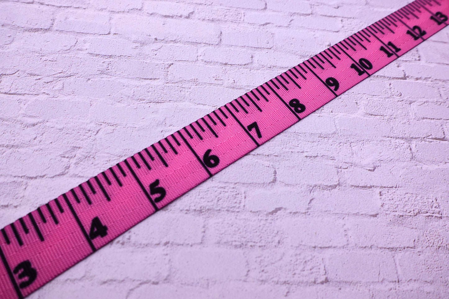 Pink Measuring Tape Look-A-Like 1" Nylon Webbing