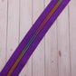 Purple - Rainbow Teeth Zipper Tape # 5 Zipper (1 Meter)
