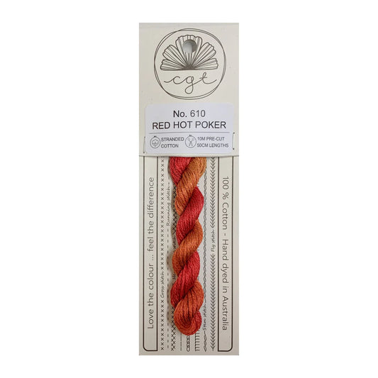 610 Red Hot Poker - Pre-cut floss - Cottage Garden Threads