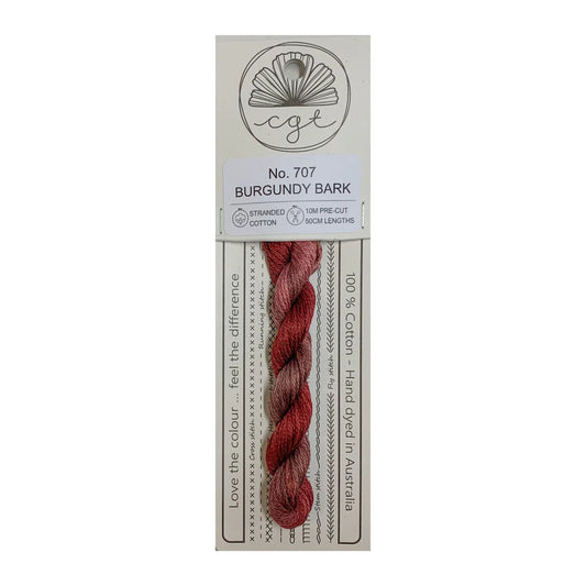 707 Burgundy Bark - Pre-cut floss - Cottage Garden Threads