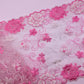 Pink and White Rose - Embroidered Tulle Lace