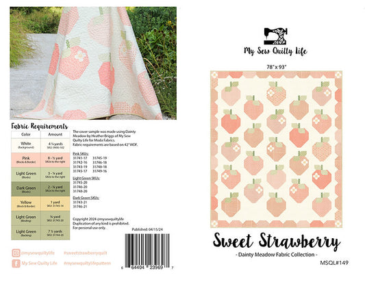 Patron de courtepointe Sweet Strawberry - My Sew Quilty Life