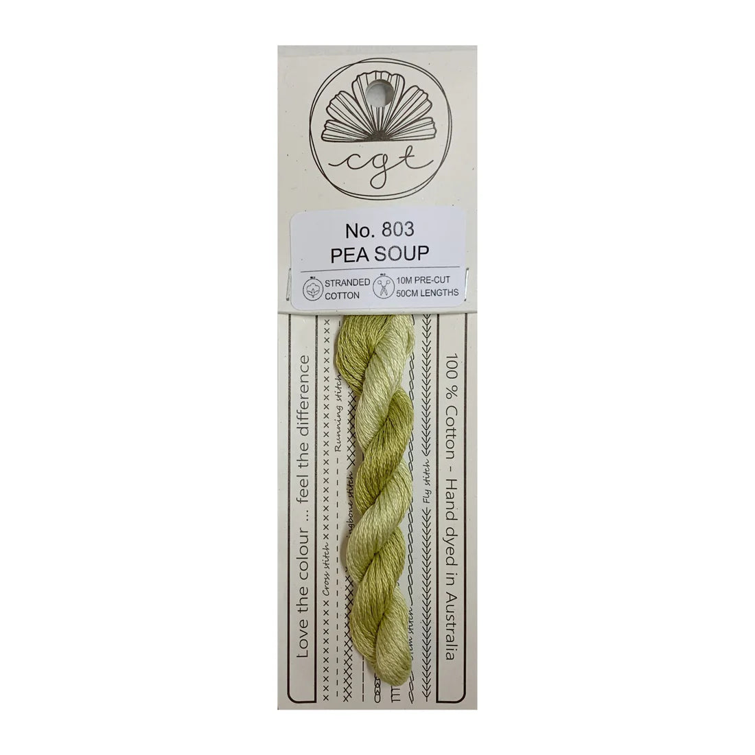 803 Pea Soup - Fils à broder pré-coupés Mouliné - Cottage Garden Threads