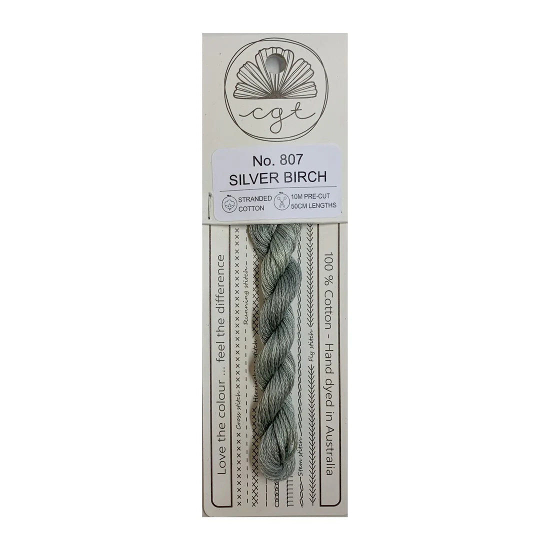 807 Silver Birch - Fils à broder pré-coupés Mouliné - Cottage Garden Threads