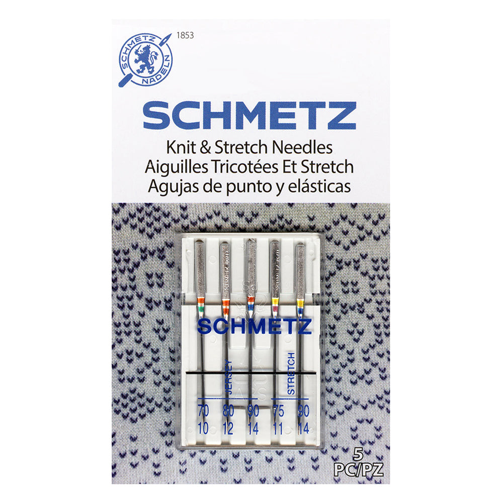 SCHMETZ Knit & Stretch Needles Pack - Assorted - 5 count