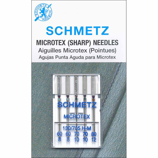 SCHMETZ #1839 Aiguilles Microtex sur carton - Tailles assorties - 5 unités