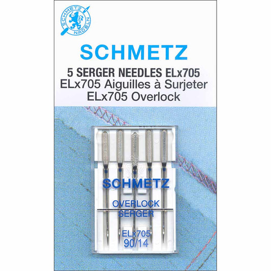 SCHEMTZ Aiguilles à surjeter ELx705 90/14 - 5 unités