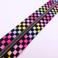 Rainbow Checkerboard Zipper Tape # 5 Zipper (1 Meter)
