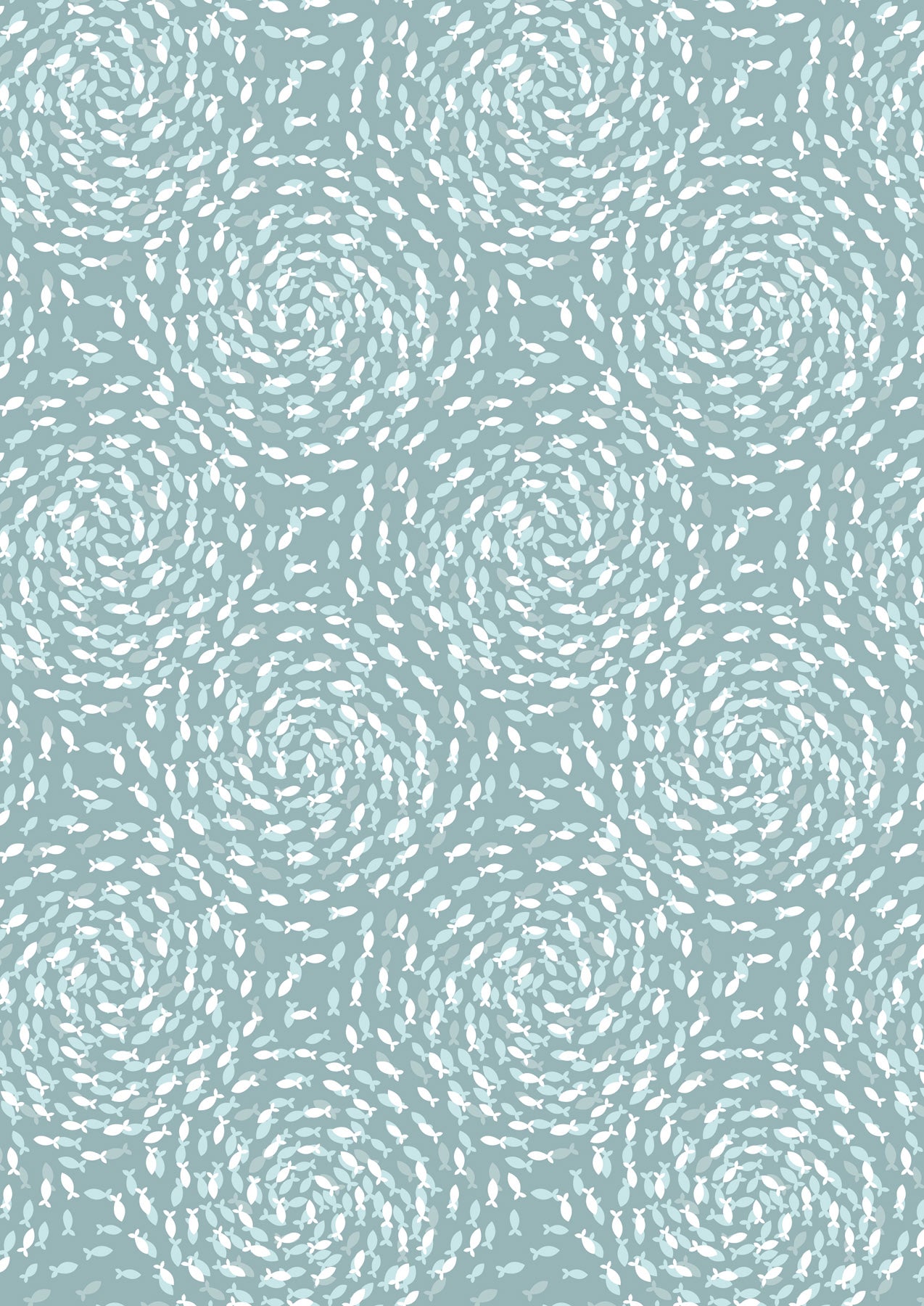 Lewis & Irene - Fish swirls on sea froth with pearl - Ocean Pearls