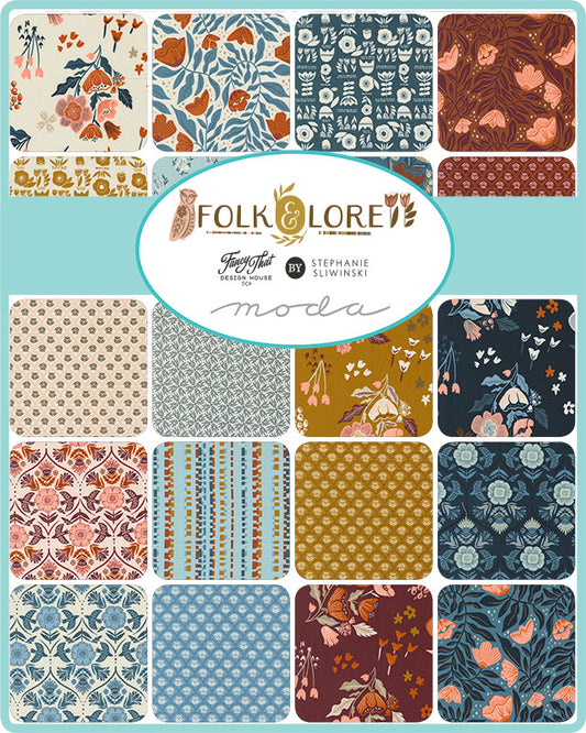 Folk & Lore par Fancy That Design - Fat Quarters - Moda (DERNIER)