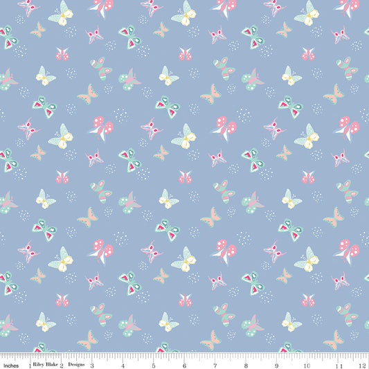 Poppy & Posey - Butterflies Periwinkle - Riley Blake Designs