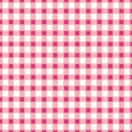 Hope in Bloom - Plaid Hot Pink - Riley Blake Designs