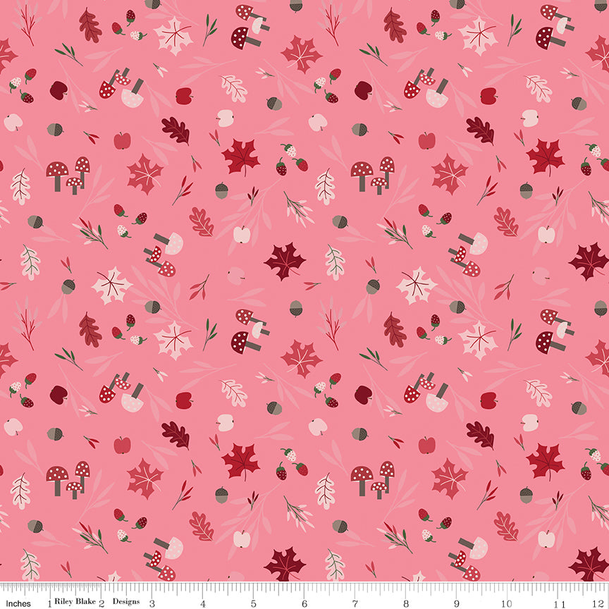To Grandmother's House -  Foraging in the forest Pink - Riley Blake Designs