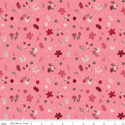 To Grandmother's House -  Foraging in the forest Pink - Riley Blake Designs