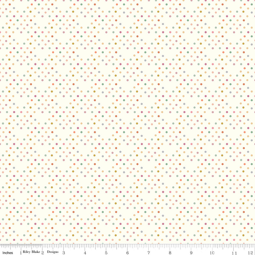 BloomBerry by Minki Kim - Dots Cream - Riley Blake Designs