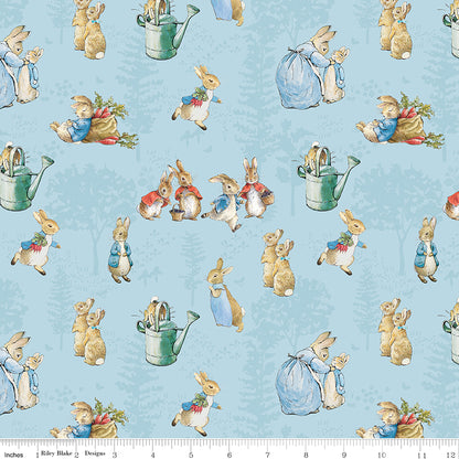 The Tale of Peter Rabbit - Blue Main - Riley Blake Designs