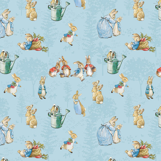 The Tale of Peter Rabbit - Blue Main - Riley Blake Designs