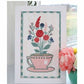 Teacup Bouquet Cross Stitch Paper Pattern - Flamingo Toes