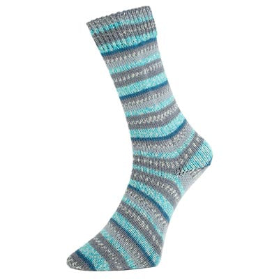 Pro Lana - Fjord Socks Norway - Teal and gray