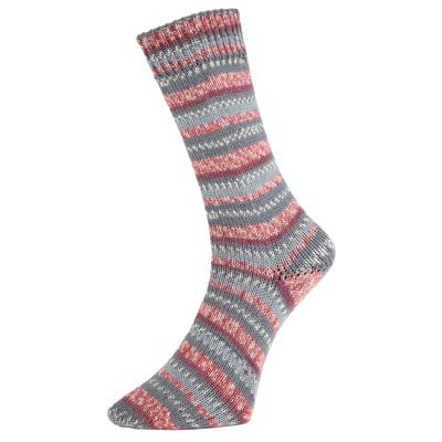 Pro Lana - Fjord Socks Norway - Red and Grey